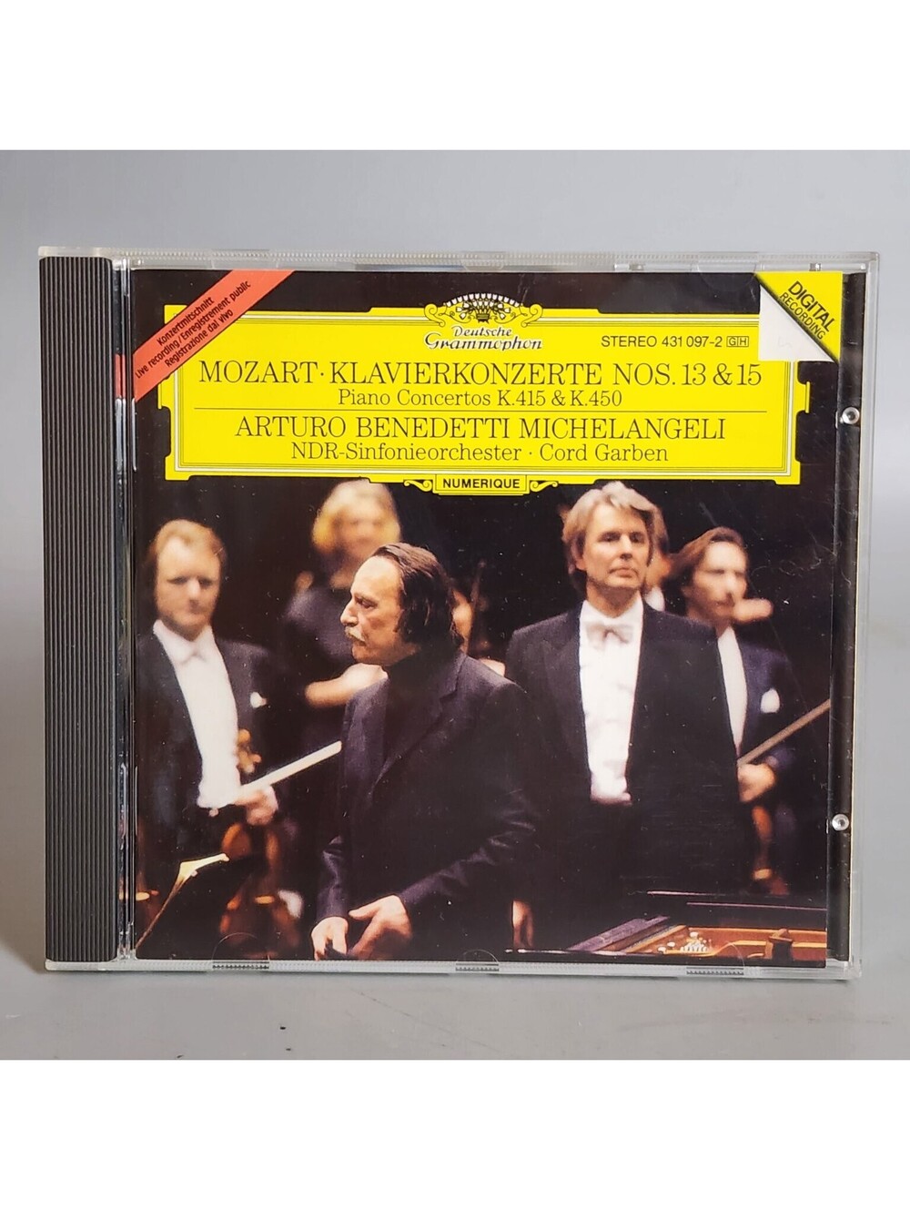 Mozart Piano Concertos 13 & 15 Michelangeli NDR-Sinfonieorchester CD Deutsche